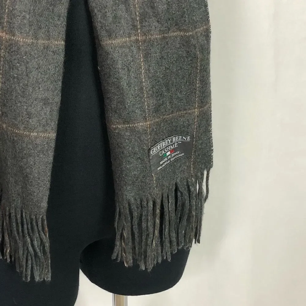 Geoffrey‎ Beene Gray Plaid Scarf